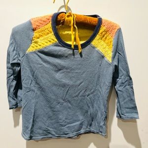 Free People long sleeved 3/4" top, baseball tee
